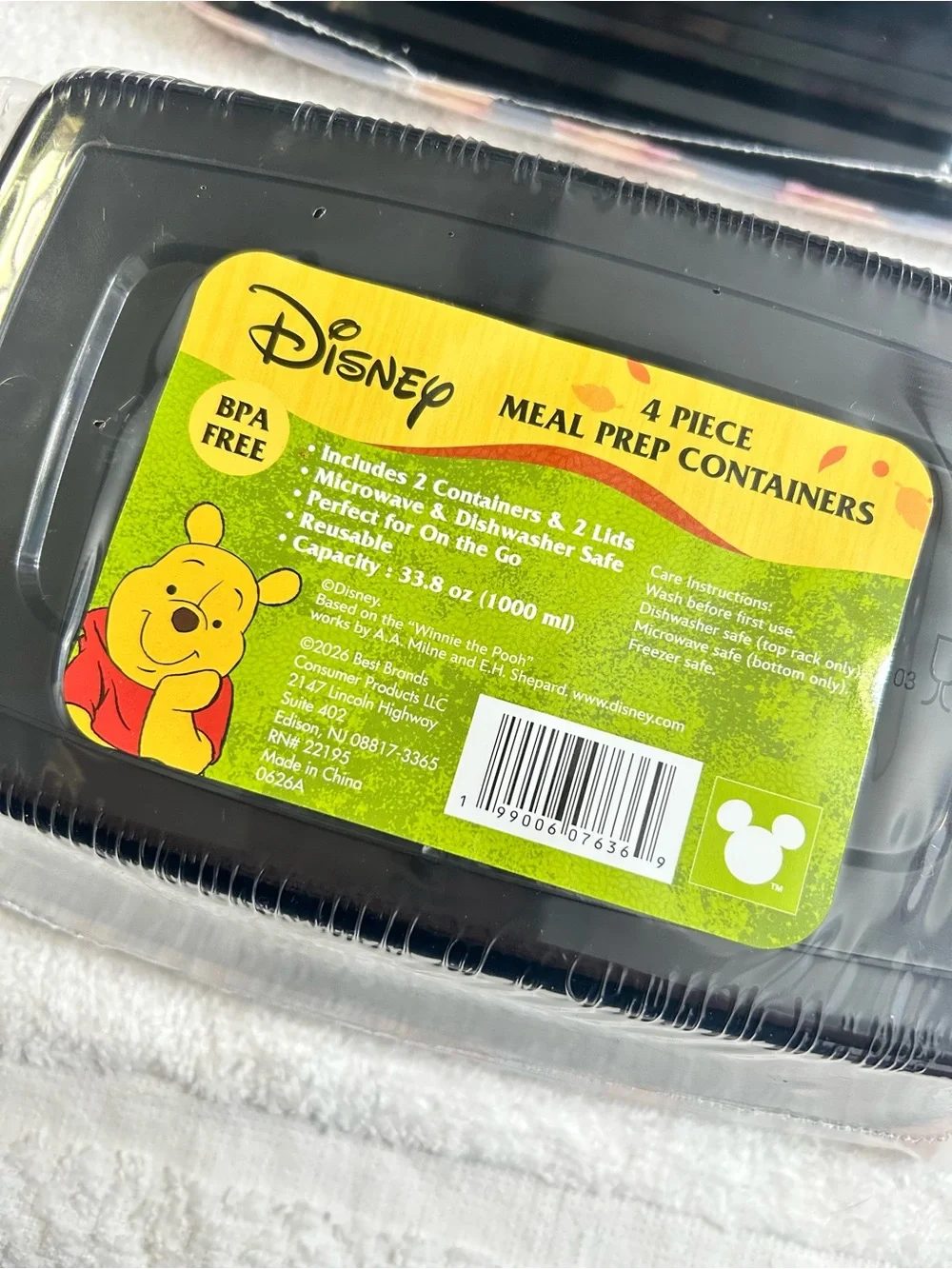 New! 4 Disney Winnie The Pooh Autumn Pumpkins Meal Prep Food Container Sets